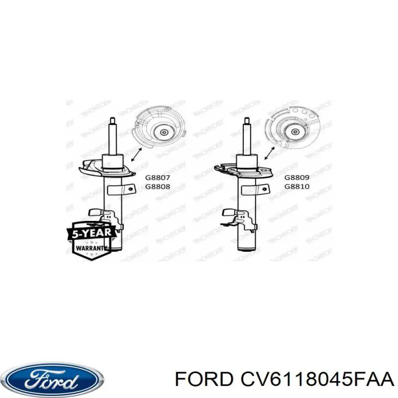 Купить CV6118045DCB Ford Амортизатор подвески передний правый