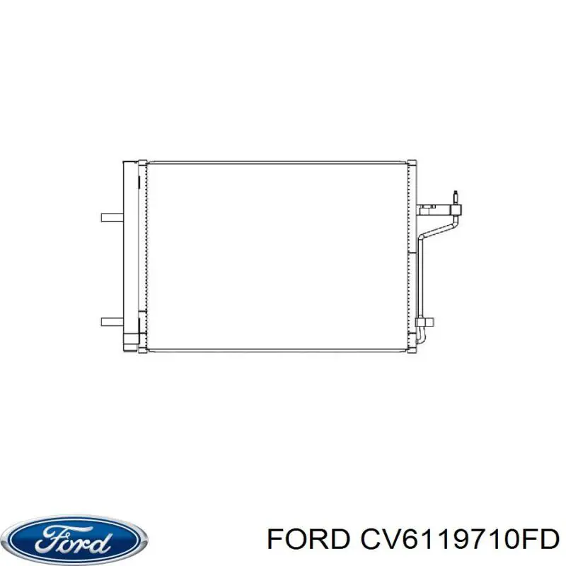 Радиатор кондиционера CV6119710FD Ford