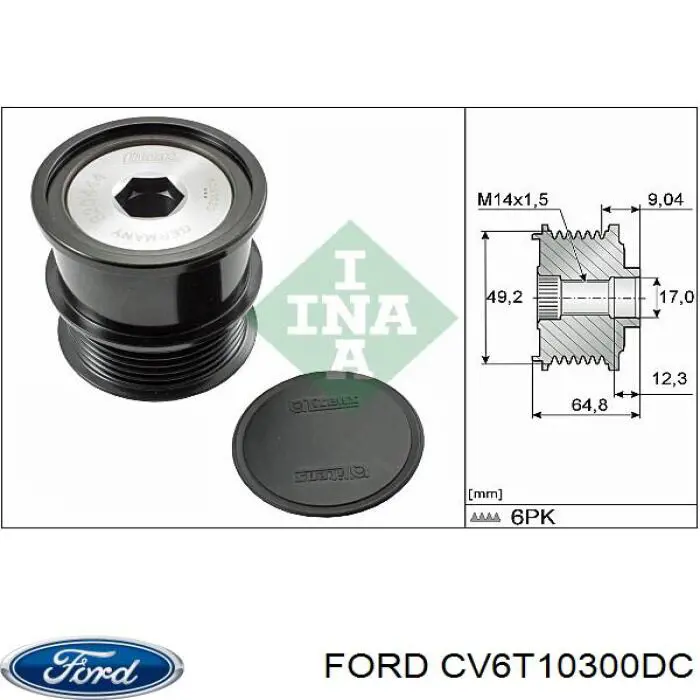 CV6T10300DC Ford gerador