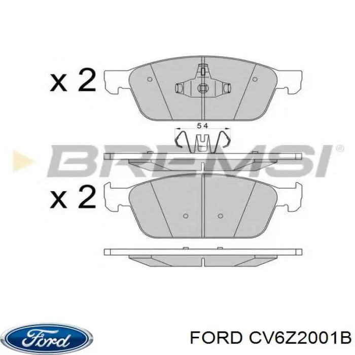 Купить CV6Z2001B Ford Колодки тормозные