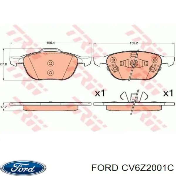 Тормозные колодки Ford CV6Z2001C
