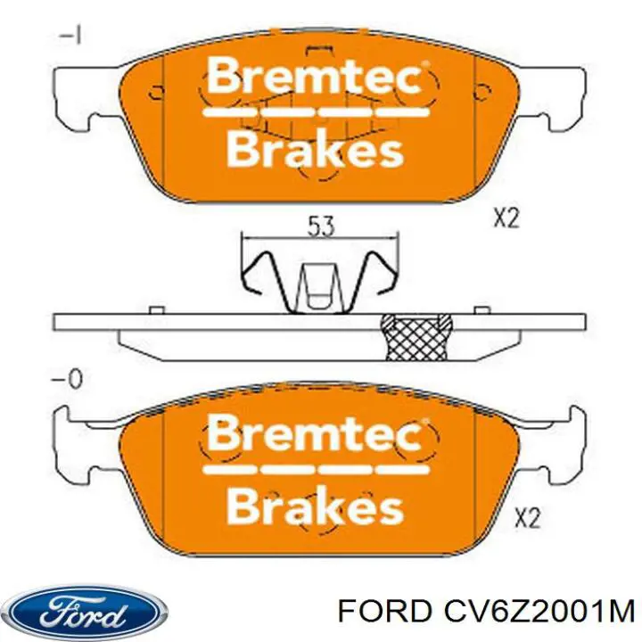 Колодки Ford CV6Z2001M цена, от 34.40 USD