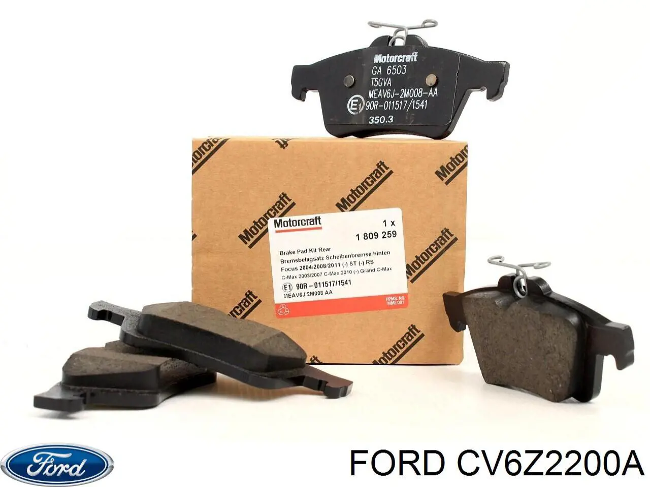 Задние тормозные колодки CV6Z2200A Ford