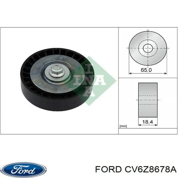 CV6Z8678A Ford rolo parasita da correia do mecanismo de distribuição de gás