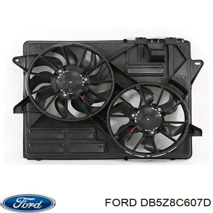 DB5Z8C607D Ford difusor do radiador de esfriamento, montado com motor e roda de aletas