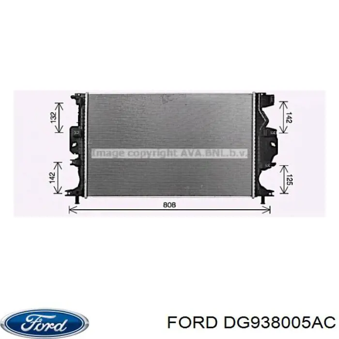 Радиатор охлаждения двигателя Ford DG938005AC цена, от 74.24 USD