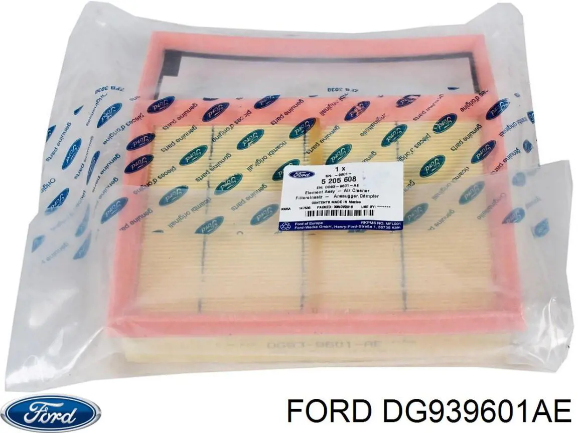 Воздушный фильтр DG939601AE Ford