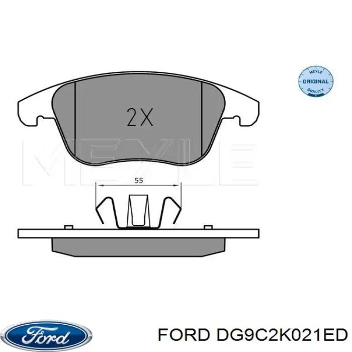 DG9C2K021ED Ford Колодки передние