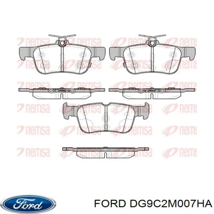 Задние тормозные колодки DG9C2M007HA Ford