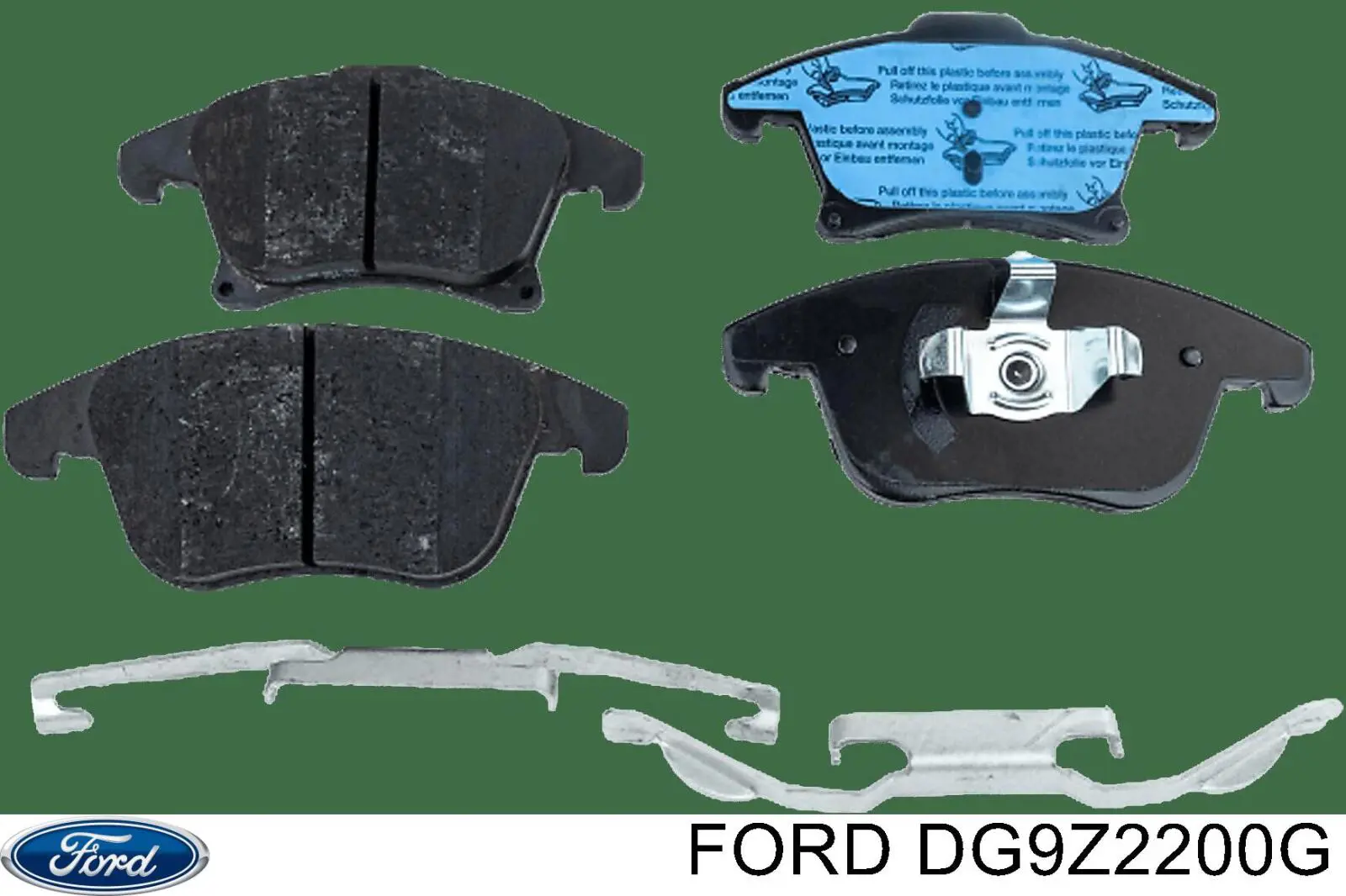 DG9Z2200G Ford колодки тормозные задние дисковые