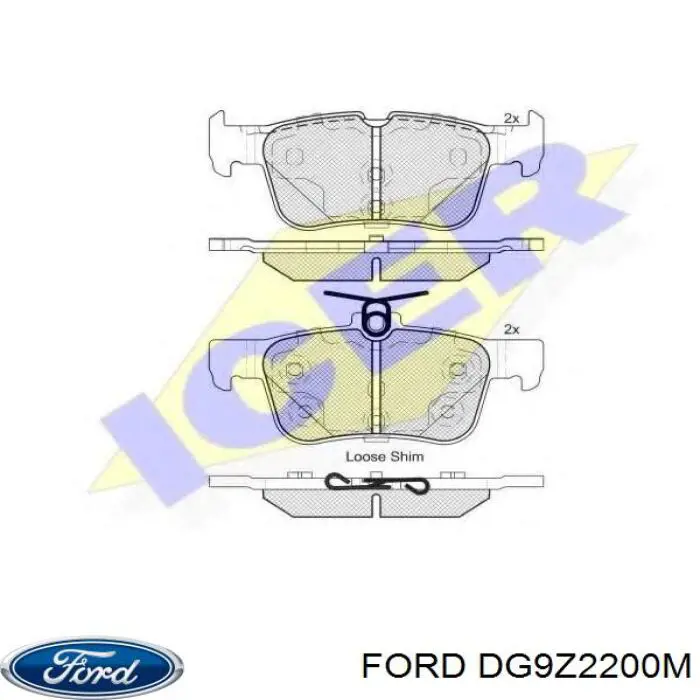 Задние дисковые колодки Ford DG9Z2200M