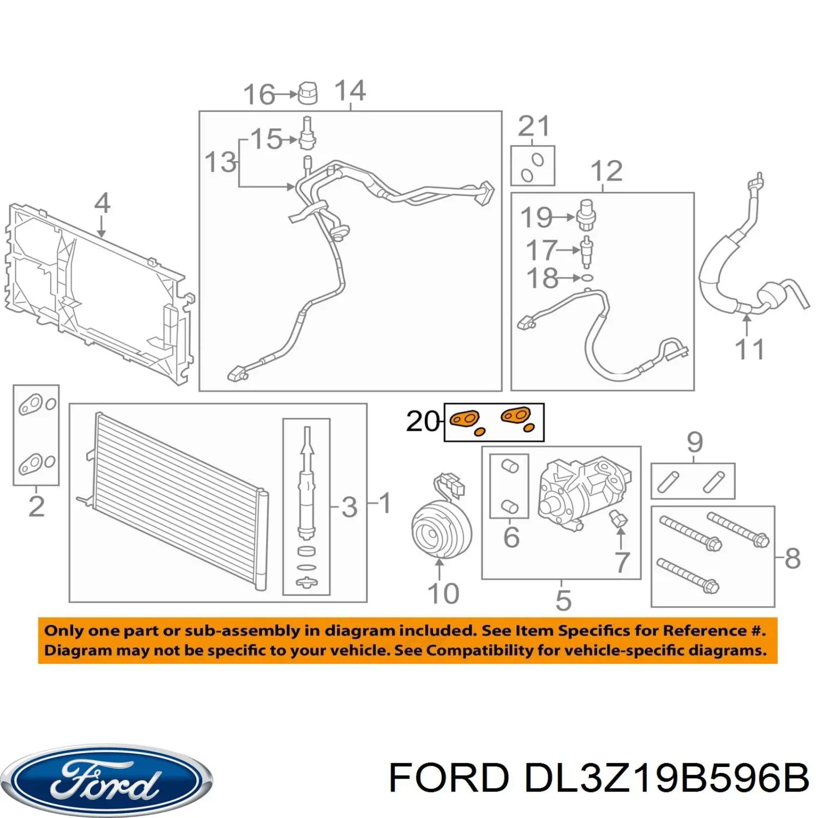 DL3Z19B596B Ford