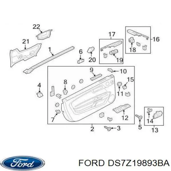 Решетка вентиляции салона на "торпедо" правая Ford DS7Z19893BA цена, от 3.80 USD