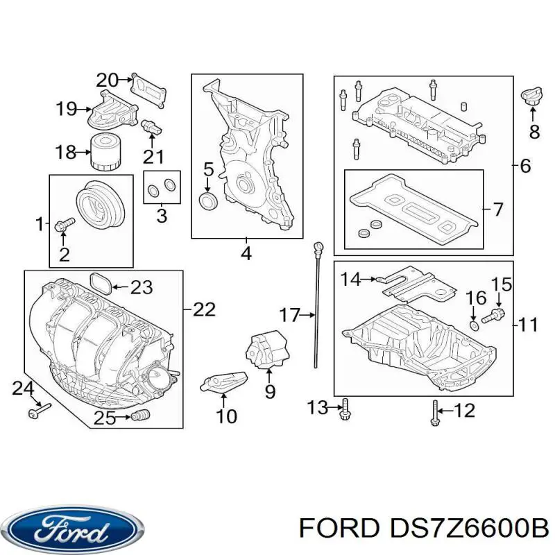 Масляный насос DS7Z6600B Ford