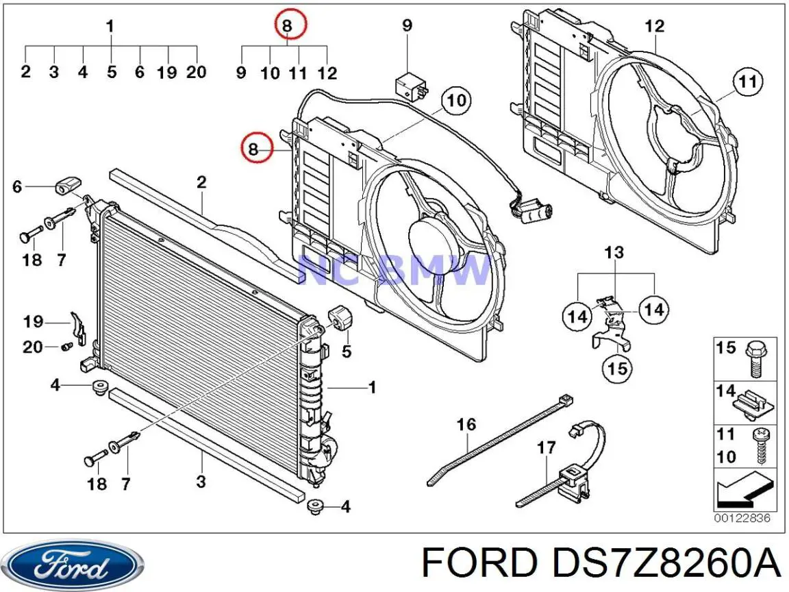 Шланг радиатора охлаждения Ford DS7Z8260A цена, от 36.74 USD