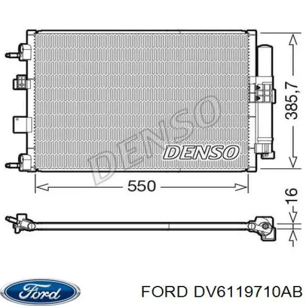 DV6119710AB Ford radiador de aparelho de ar condicionado