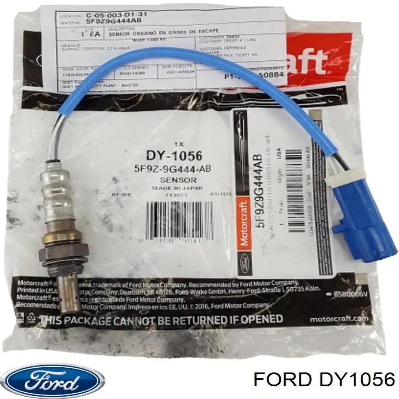 DY1056 Ford лямбда-зонд, датчик кислорода после катализатора