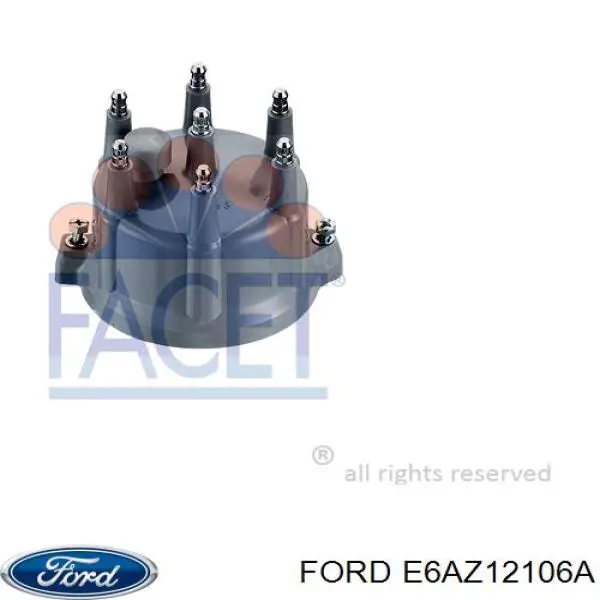 Крышка распределителя зажигания (трамблера) E6AZ12106A Ford