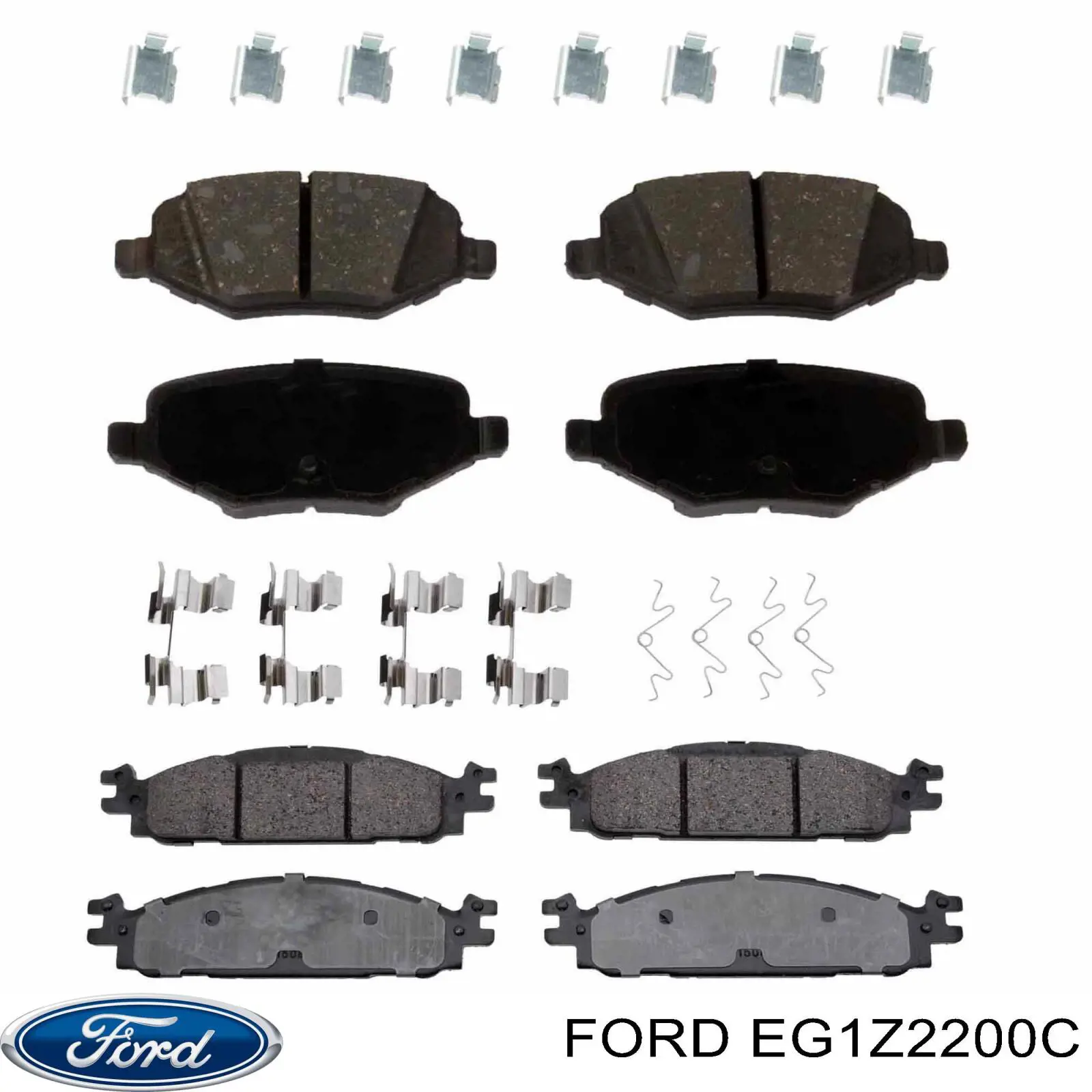 EG1Z2200C Ford sapatas do freio traseiras de disco