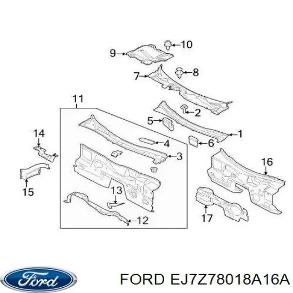 EJ7Z78018A16A Ford 