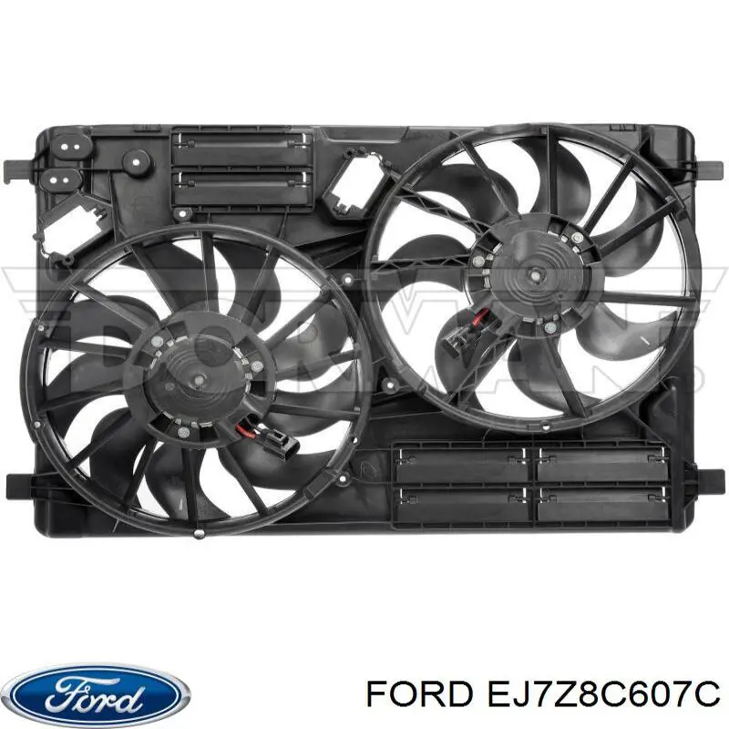 Диффузор радиатора охлаждения в сборе с крыльчаткой Ford RF306
