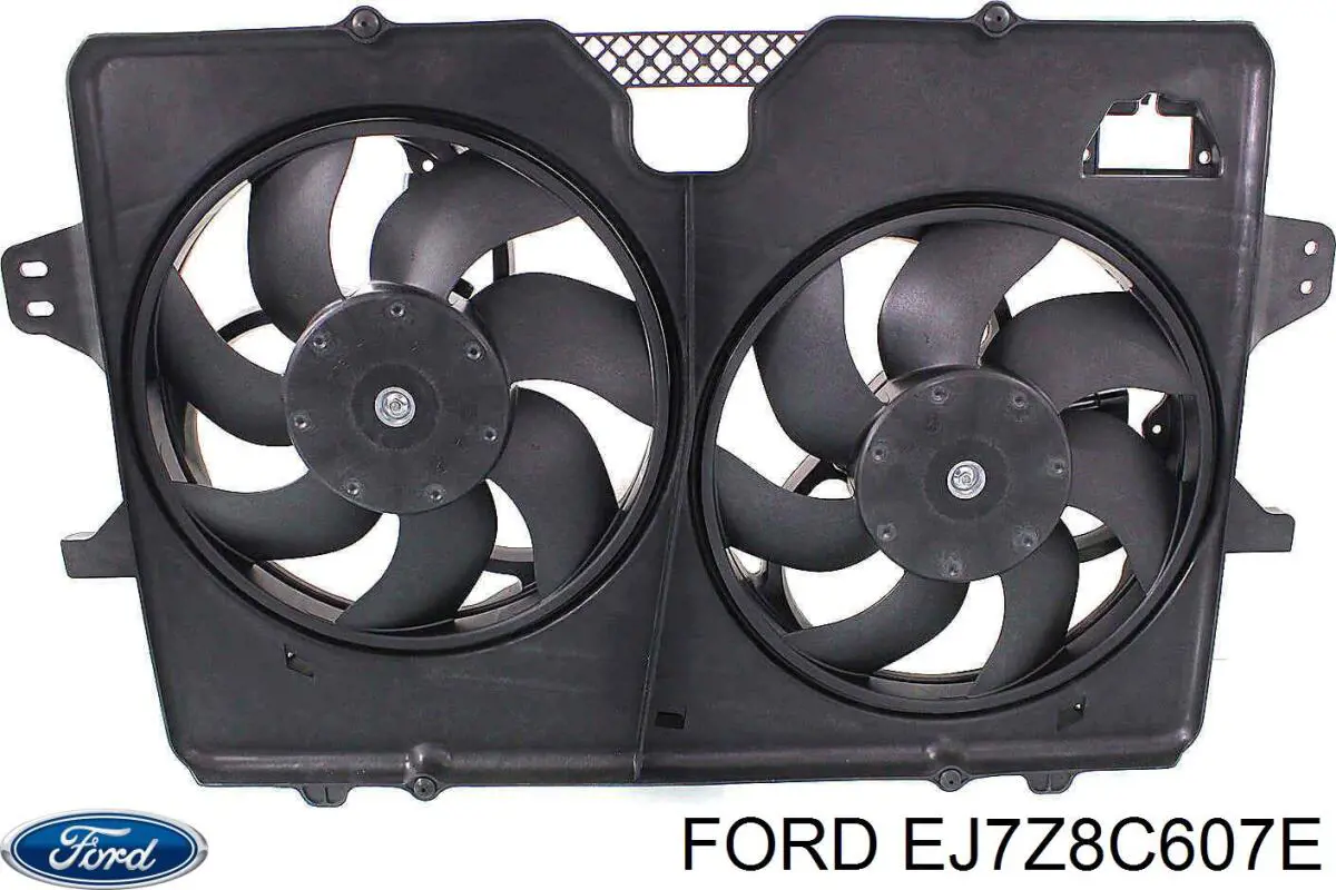 EJ7Z8C607E Ford диффузор радиатора охлаждения, в сборе с мотором и крыльчаткой