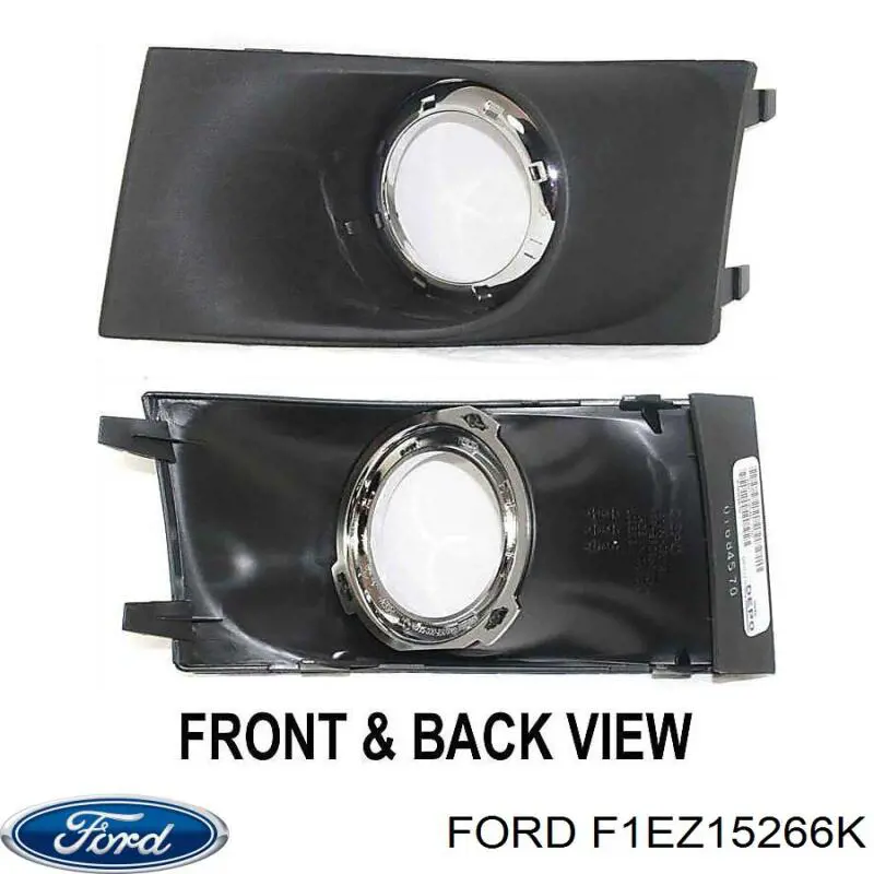 F1EZ15266E Ford заглушка (решетка противотуманных фар бампера переднего левая)