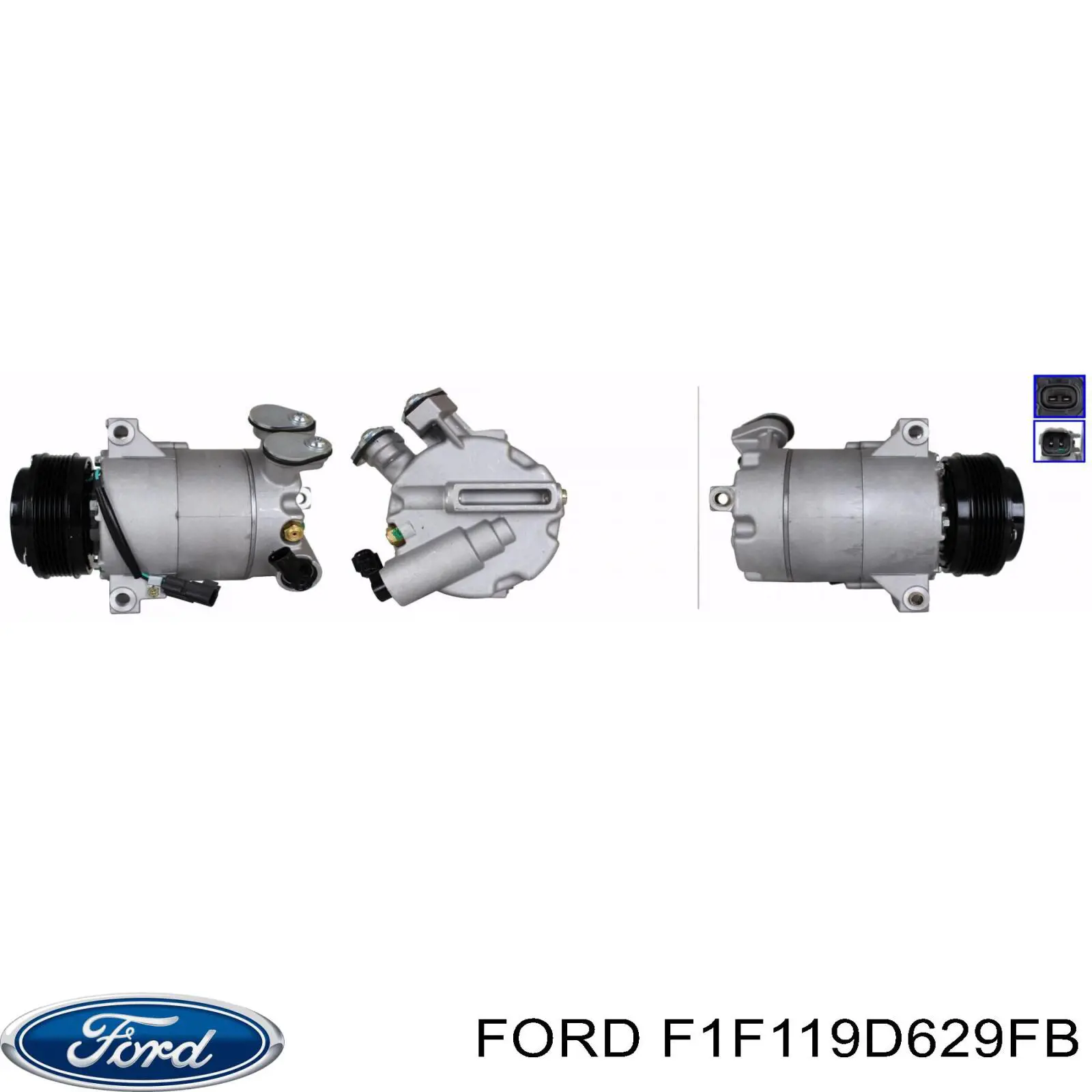 F1F119D629FB Ford compressor de aparelho de ar condicionado