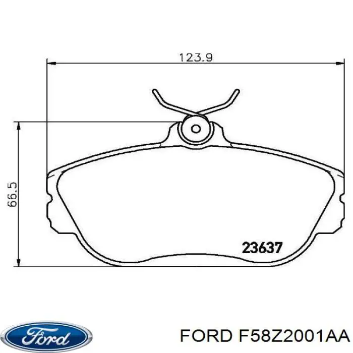 Купить F58Z2001AA Ford Колодки тормозные