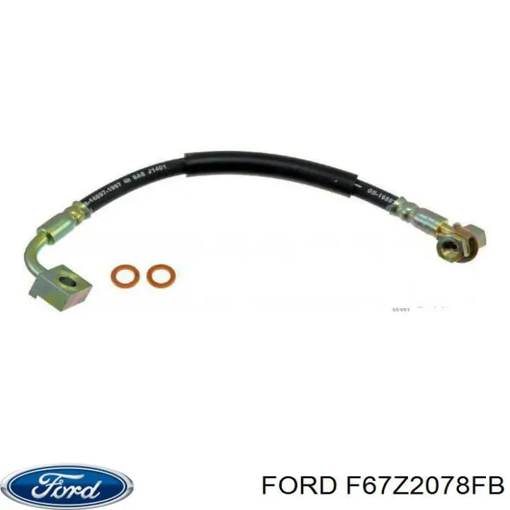 F67Z2078FB Ford Шланг тормозной левый передний