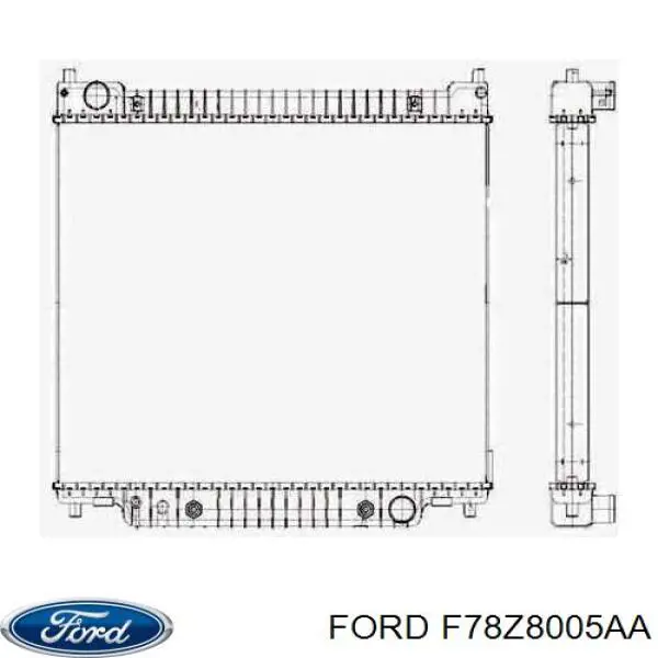 Купить F78Z8005AA Ford Радиатор водяной