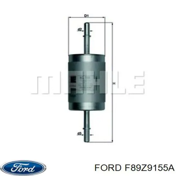 F89Z9155A Ford топливный фильтр