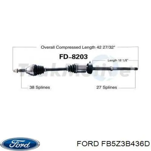 Привод передний правый Ford TX845 цена, от 240.98 USD