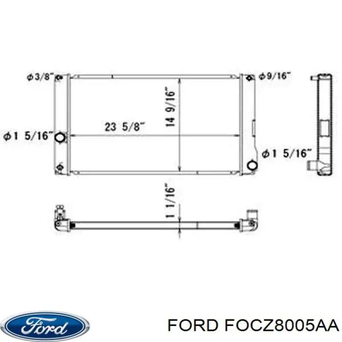 Радиатор FOCZ8005AA Ford