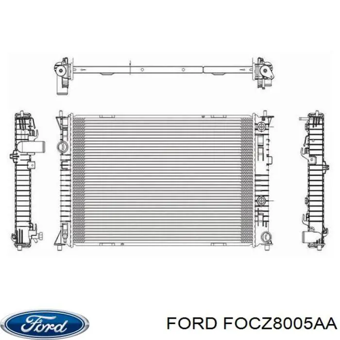 FOCZ8005AA Ford Радиатор основной