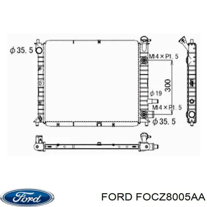 Радиатор охлаждения двигателя Ford FOCZ8005AA цена, от 130.33 USD