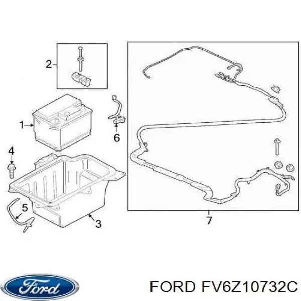  Полка под аккумулятор Ford C-MAX 