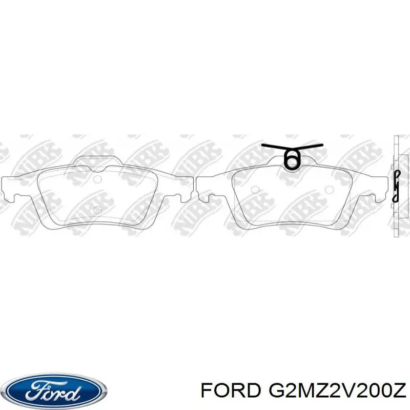 G2MZ2V200Z Ford колодки тормозные задние дисковые