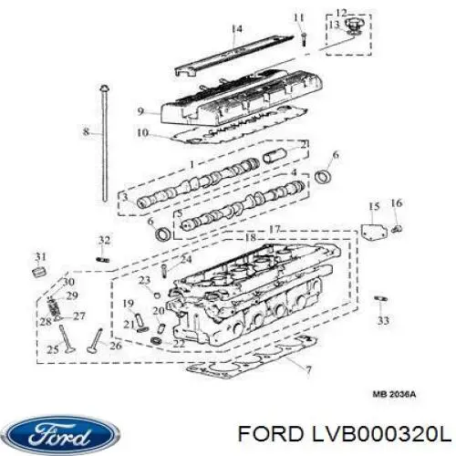 Прокладка ГБЦ LVB000320L Ford