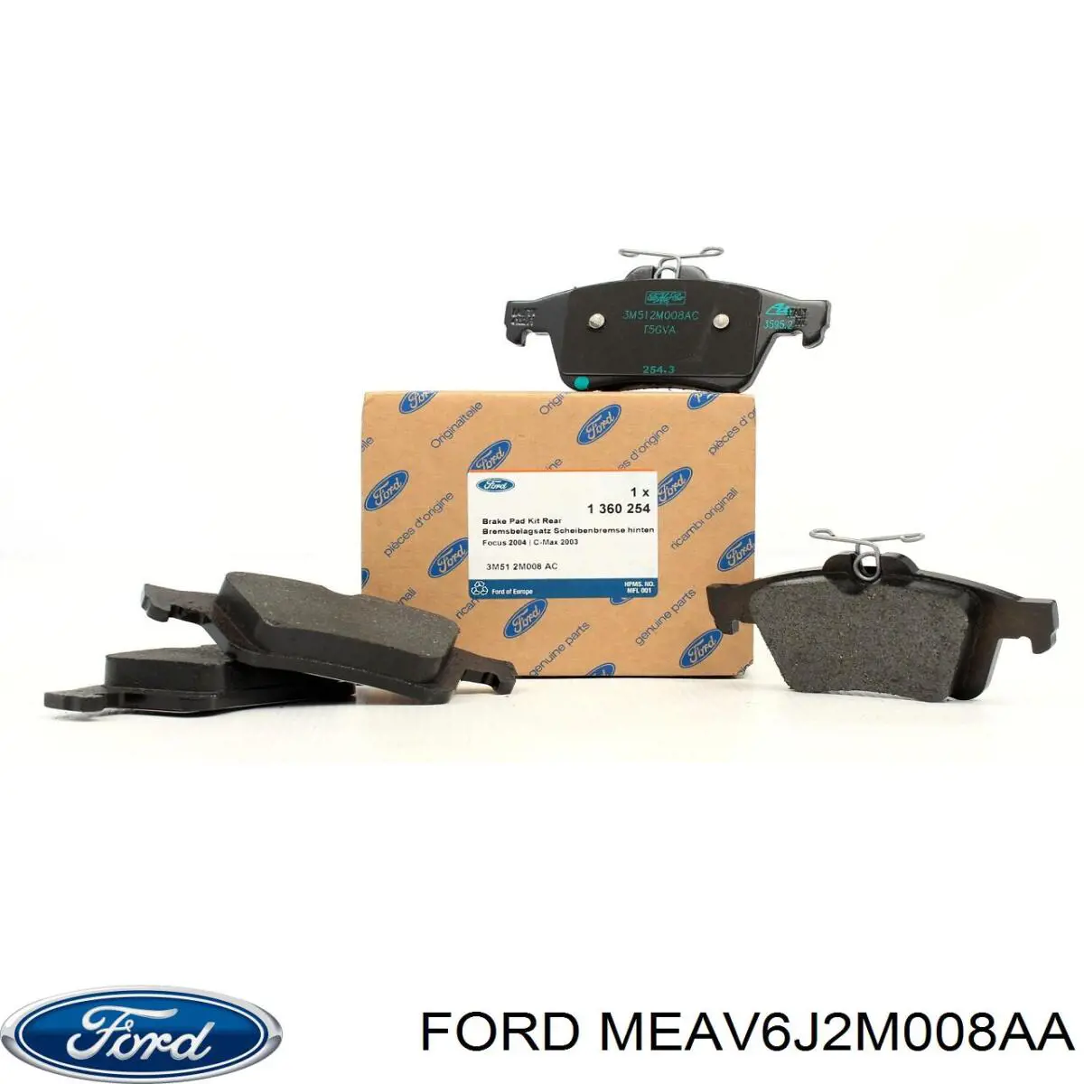 Купить MEAV6J2M008AA Ford Колодки тормозные задние, дисковые