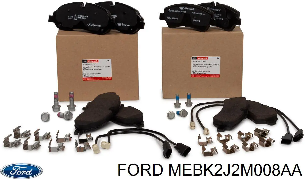 Задние тормозные колодки MEBK2J2M008AA Ford