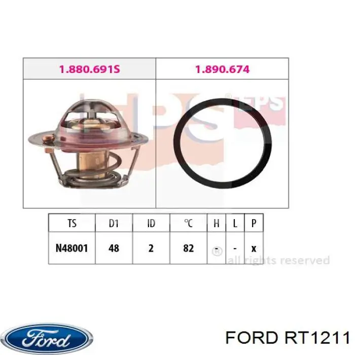 Термостат в корпусе Ford BE8Z8575Z цена, от 10.12 USD