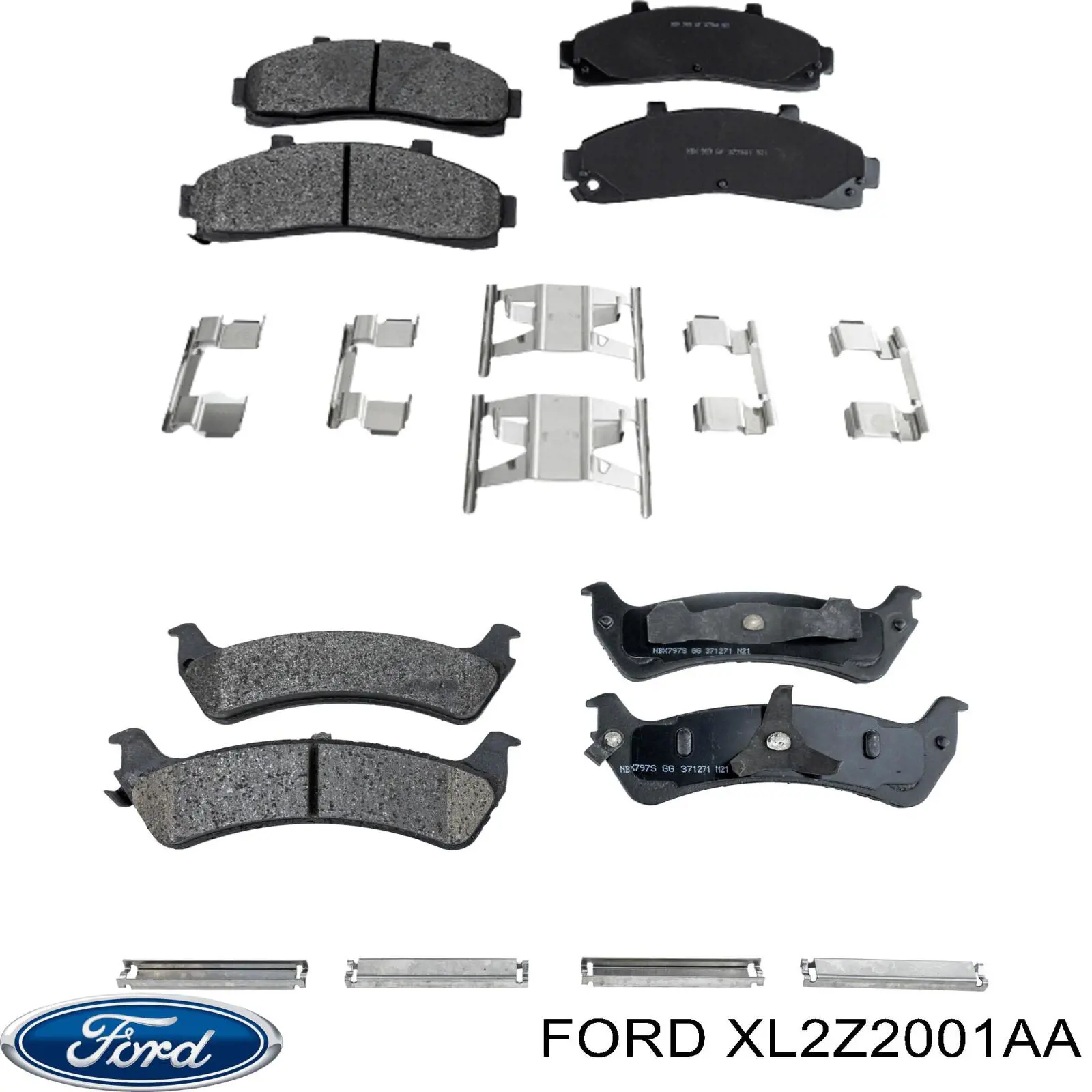 Передние тормозные колодки XL2Z2001AA Ford