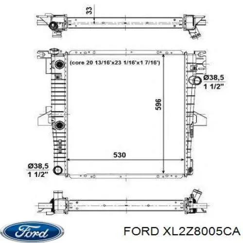 XL2Z8005CA Ford Радиатор основной