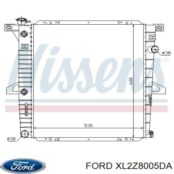Радиатор охлаждения двигателя Ford XL2Z8005DA цена, от 109.07 USD