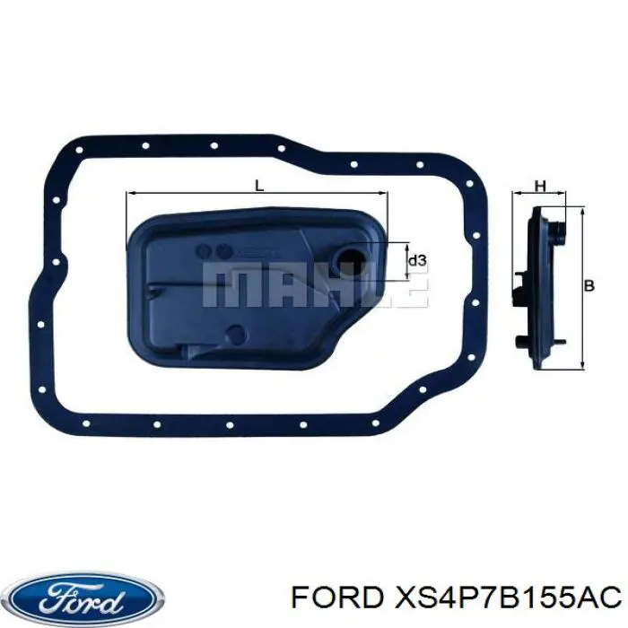 XS4P7B155AC Ford фильтр акпп