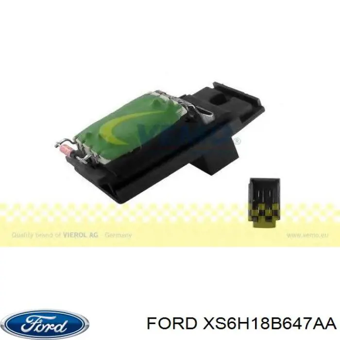 XS6H18B647AA Ford резистор (сопротивление вентилятора печки (отопителя салона))