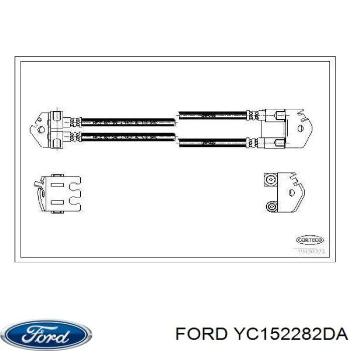 Задний тормозной шланг YC152282DA Ford