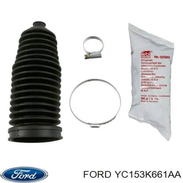 Пыльник рулевого механизма (рейки) левый YC153K661AA Ford
