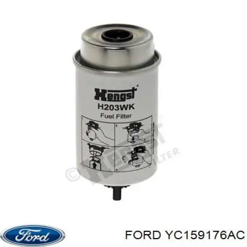Купить YC159176AC Ford Фильтр-отстойник топлива грубой очистки